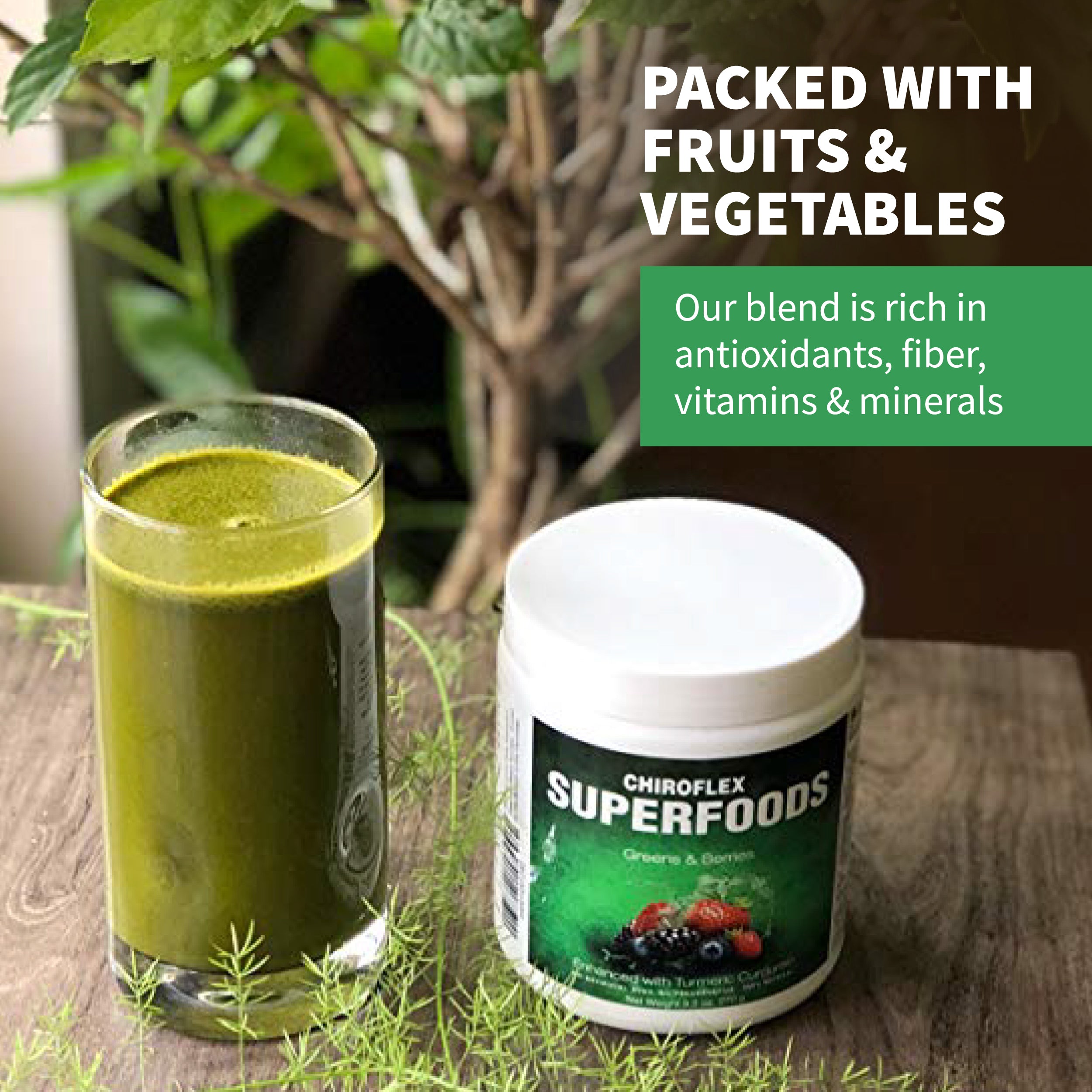 Green Powder Supplement With Berries & Turmeric – Total Tea & Chiroflex