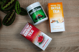 Total Tea Energy Tea, Total Tea Detox Tea und Chiroflex Superfoods